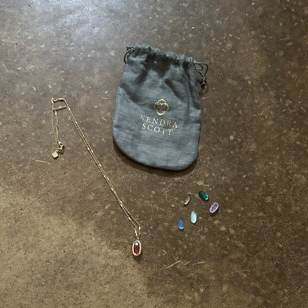 Kendra Scott Gold Necklace with Multicolor Charms - Picture 2 of 2